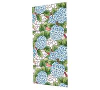 HAMPPLIES Removable Static Cling Flower Window Film PVC Privacy Frosted Glass Decor for Bathroom Office Home Heat Blocking Light Filtering Non-residue Door Window Sticker