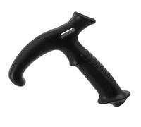 HAMPPLIES Replacement Walking Cane Handle for Hiking Poles, Black T-Shaped Plastic Grip, Sturdy Trekking Stick Accessory for Outdoor Mobility and Cane Repair