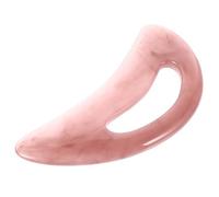 HAMPPLIES Resin Beeswax Gua Sha Massage Scraper Board for Face and Body, Large Pink Curved Scraping Plate for Neck and Waist Muscle Relaxation, Portable Acupuncture Scraper Tool for Full