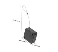 HAMPPLIES Retractable Cable Lock with Self-Adhesive Base Anti-Theft Steel Wire Leash for Remote Controls Tablets and Phones Compact Automatic Retracting Security Cable for Electronics