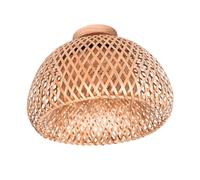 HAMPPLIES Retro Bamboo Woven Ceiling Lampshade Natural Handcrafted Lamp Cover for Living Bedroom Hotel Study and Safe Craft Decor