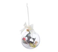 HAMPPLIES Reusable Clear Plastic Christmas Ornament Balls with Snowflake Pattern Shatterproof Xmas Tree Decorations for Holiday Seasonal Home and Party Accents