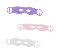 HAMPPLIES Reusable Silicone Eye Masks 3pcs Set with Ear Hooks 3d Point Eye Massager Pads for Wrinkle Relief and Relaxation Treatment at Home or Travel