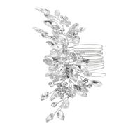 HAMPPLIES Rhinestone Bridal Hair Comb Elegant Wedding Headpiece Sparkly Bride Hair Accessory for Women Classic Design Suitable for Indoor Church and Outdoor Beach Ceremonies