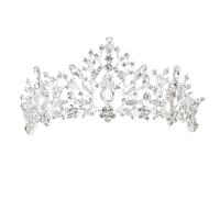 HAMPPLIES Rhinestone Crown Headband Elegant Wedding Crown Delicate Design for Pageant Bridal Headdress Wedding Tiara Party Use