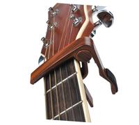 HAMPPLIES Rosewood Guitar Capo Clamp for Folk Guitar Ukulele Bass Violin Aluminum Alloy Even Pressure for Stable Tuning Quick Release and Reposition Suitable for Beginners and Experienced