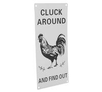 HAMPPLIES Rustic Metal Chicken Coop Sign Funny Rooster Decor for Hen House Farmhouse Kitchen Decor