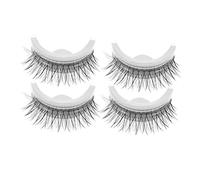 HAMPPLIES Self-adhesive False Party Eyelashes 2 Pairs, Dual-band Extension Lashes for Women, Long Natural Look Makeup Eye Decor for Party and Special Occasions
