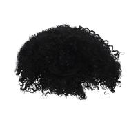 HAMPPLIES Short Black Afro Curly Wig for Women Synthetic Heat Resistant Short Curly Hair Party Costume Cosplay Wig Low Maintenance Stylish Afro Hairpiece