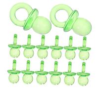 HAMPPLIES Shower Miniature Pacifiers Decorations Transparent Green Acrylic Mini Pacifier Favors for Boy Girl Party Souvenirs Shower Prizes and Game Gifts