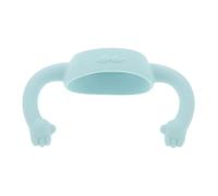 HAMPPLIES Silicone Bottle Handles and Grips for Newborns and Protective Non-Slip Helper Handle for Bottles Over 6cm Suitable for Wide Blue