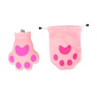 HAMPPLIES Silicone Cat-paw Shaped Ice Bag Cooling Pouch for Summer, Reusable Hot Cold Pack, Pink Creative Ice Pouch and Relief