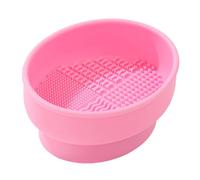 HAMPPLIES Silicone Makeup Brush Cleaner Bowl Multifunctional Drying Holder Compact Space-saving Makeup Brush Cleaning Mat for Gentle Dirt Removal