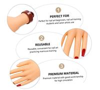 HAMPPLIES Simulation Hand Model Nails Nail Art Fingers Kiss Training Manicure Little Hands Enhancement Pvc