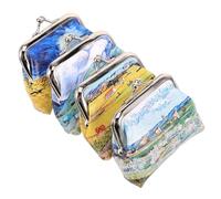 HAMPPLIES Slim Pencil Case and Mini Cosmetic Coin Purse Set 4 Pieces, Small Lightweight Makeup Bag for Women and Girls, Portable Card Holder and Coin Wallet for Travel and Daily Use