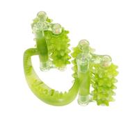 HAMPPLIES Small Wheel Handheld Massage Roller for Neck Back Legs Waist Arms Precise Trigger Point Fascia Tool Natural Body Massager for Muscle Release and Relaxation Green