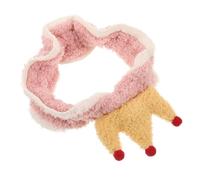 HAMPPLIES Soft Coral Fleece Face Wash Headband for Women Wide Comfortable Hairband Makeup Accessory Cute Plush Crown Design Secure Fit for Skincare and Daily Use