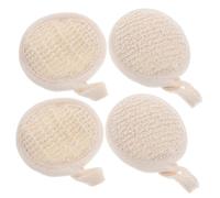 HAMPPLIES Soft Natural Loofah Sponge Body Scrubber with Hanging Design for Gentle Exfoliation and Skincare Routine Travel-Friendly Cotton Loofah Pads for Men and Women Bath and Shower Use