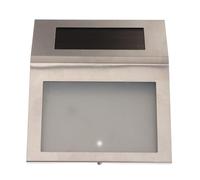 HAMPPLIES Solar-powered Stainless Steel Address Sign with Bright LED Illumination Weatherproof House Number Plaque for Outdoor Wall Ground Installation Energy-saving Solar Lighted House