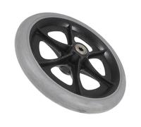 HAMPPLIES Solid Tire Wheelchair Front Caster Replacement Wheel with Noise Reduction and Shock Absorption for Manual Wheelchairs and Walkers Silent Mobility Accessory