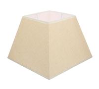 HAMPPLIES Square Beige Linen Fabric Lamp Shade Table Bedside Floor Lamp Cover Accessory Easy Installation Metal Frame for Home Bar Hotel Use