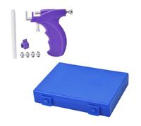HAMPPLIES Stainless Steel Ear Piercing Tool with Accurate Positioning and Low-Pain Piercing Process, Purple Ear Piercer Gun Kit at Home