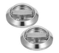 HAMPPLIES Stainless Steel Folding Pull Ring Handle Rust Cabinet Door Pull Handles for Bathroom Locker Electric Box Doors Solid Construction with Comfortable Grip