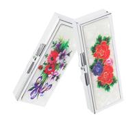 HAMPPLIES Stainless Steel Rectangular Pill Organizer 2pcs Set with 7-Day Compartments, Travel Medicine Storage Case for Daily Meds Sorting