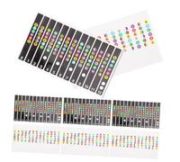 HAMPPLIES Stickers to Paper and, Tone Easy Name Clearly Stick Shows Note 8pcs Sticker for Practice Pvc Material with Release Learning Tool Guitar Fingerboard for Beginners
