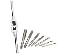 HAMPPLIES Tap Wrench Set with Handle Multi Purpose Screw Tap Die Kit for Threading Steel Cast Iron Non Ferrous Metals and Plastics Hand Tool for Internal External Thread Cutting