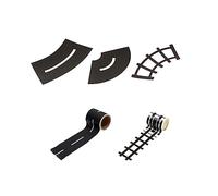 HAMPPLIES Traffic Washi Tape for DIY Road and Railroad Model Small Portable Car Road Decals with Straight and Curve Tracks Easy Peel Stickers for Creative Play and Decoration