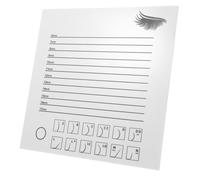 HAMPPLIES Transparent Acrylic Eyelash Tray with Integrated Scale for Precise Lash Extension Measurement Large Display Board for Professional Beauticians and Makeup Enthusiasts Lash Holder