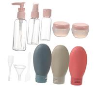 HAMPPLIES Travel Refillable Spray Bottles and Cream Bottles Set 11pcs Plastic Travel Size Container Kit with Lotion and Portable for Toiletries and Skincare on The Go