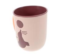 HAMPPLIES Unbreakable Plastic Toothbrush Cup for Bathroom and Travel Lightweight Mouth Washing Rinse Mug with Adorable Dolphin Design Smooth Comfortable Grip Oral Care for Home Go