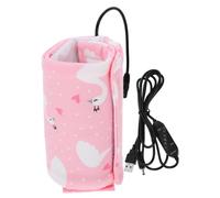 HAMPPLIES USB Charging Milk Insulated Cover with Heat Resistant Material Portable Feeding Bottle Warm Sleeve for Travel Constant Temperature Heating Bag with Fireproof Core Suitable for Milk