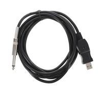 HAMPPLIES USB Guitar Cable High Fidelity Electric Guitar to PC Recording Connector Cord Audio Transmission Accessory for Home Studio Use