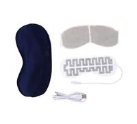 HAMPPLIES USB Heated Eye Mask Blackout Sleep Mask Eye Pads for Men Women Boys and Girls