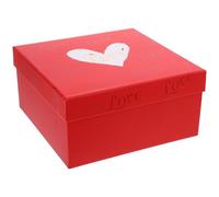 HAMPPLIES Valentine’S Day Red Box 20X20X10Cm with Lid Decorative Flower Candy Packaging for Wedding Favors Chocolate Storage and Eternal Rose Arrangement
