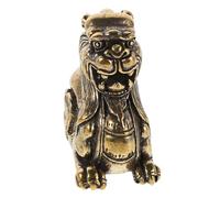 HAMPPLIES Vintage Brass Pi Yao Feng Shui Statue Wealth Prosperity Figurine Home Decor Tea Table Accent Artistic Brass Sculpture Business and Interior