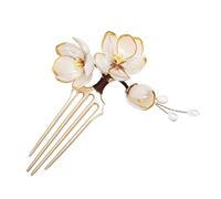 HAMPPLIES Vintage Chinese Hair Comb Elegant Lotus Flower Design Traditional Hair Stick for Women Retro Chignon Hairpin Accessory for Everyday and Special Occasions