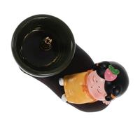 HAMPPLIES Vintage Chinese Lady Ceramic Incense Holder with Stable Base Handmade Porcelain Stick Burner for Aromatherapy Bedroom Office Yoga Relaxation Household Incense Burner Tray