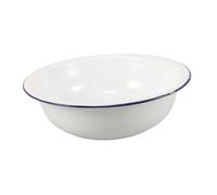 HAMPPLIES Vintage Enamel Basin Foot Bath Mixing Bowl Sturdy Enamelware for Soaking Feet Washing Face and Laundry Charming Retro Design for Kitchen Home Decor