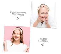 HAMPPLIES Vintage Inspired Knotted Rhinestone Headband for Women Sparkly Crystal Hair Accessory with Elegant Bowknot Accent Soft Material Stylish Wide Hairband for Wedding Party Daily Wear