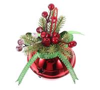 HAMPPLIES Vintage Iron Pine Cone Berry Bell Christmas Tree Hanging Adornments Xmas Pendant Decor for Holiday Party Ceiling Display