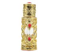 HAMPPLIES Vintage Refillable Travel Perfume Bottle Gold Arabic Style Glass Essential Oil Container Compact Portable Fragrance Storage for Oil