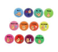 HAMPPLIES Visual Cues Posters for Students Nonverbal Communication Hand Signal Cutouts for Classroom Decor Inclusive Teaching Tool for Kindergarten and Elementary Education