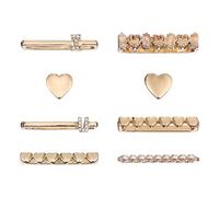 HAMPPLIES Watch Band Charms Metal Rings 8 Pcs Golden Decorative Loops for Smartwatch Bands Personalizing Watch Band Accessories