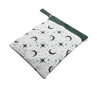 HAMPPLIES Water Resistant Double Zipper Diaper Storage Bag with Handle Large Capacity Wet Dry Pouch for Items Stroller Hanging Organizer for Travel Wipes Clothes Multipurpose Nappy Bag