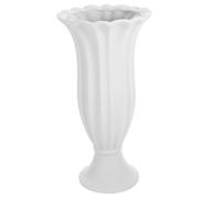 HAMPPLIES Weather-resistant Ceramic Roman Column Grave Vase for Cemetery Memorials Large Decorative Flower Pot Urn for Graves Suitable for Funerals Outdoor Celebrations and Garden Events