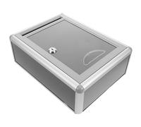 HAMPPLIES Weather Resistant Large Capacity Letter Box with Secure Key Lock Wall Mounted Hanging Mailbox for Outdoor Use Modern Design for Home and Office Easy to Install and Stylish Gray